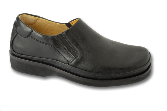Clatstop Black Smooth Leather Mens Loafer
