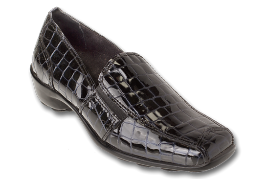 Nome Black Glass Croc Womens Shoe